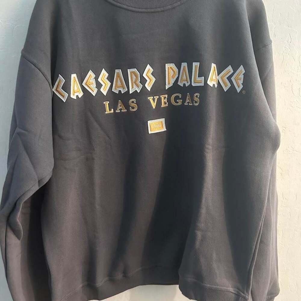 CAESARS PALACE Las Vegas 1966 Sweatshirt XL Gray Embroidered Pullover